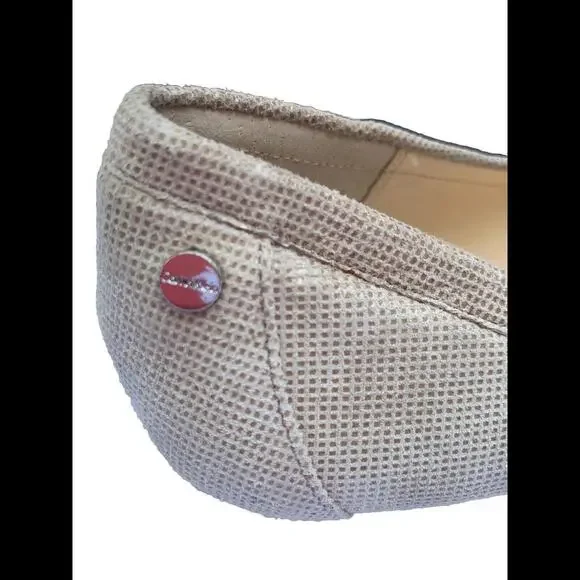 Calvin Klein Women's Size 9 Shoes Ricki Mini Square Chain Toe Slip On Flats Tan - Picture 5 of 14